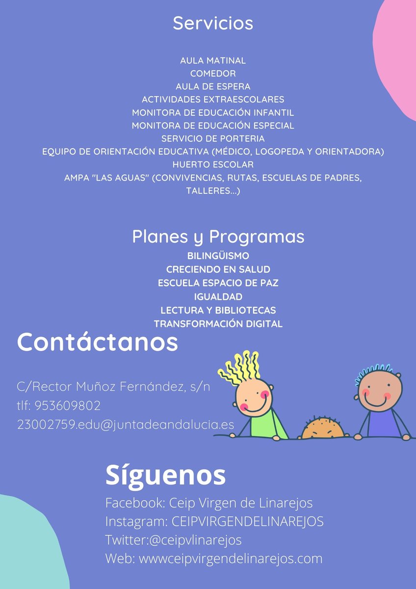Comienza el proceso de admisión de alumnado para el curso 2023-24. 
Puertas abiertas durante los meses de febrero y marzo de 9:00 a 14:00. Por las tardes bajo cita previa.