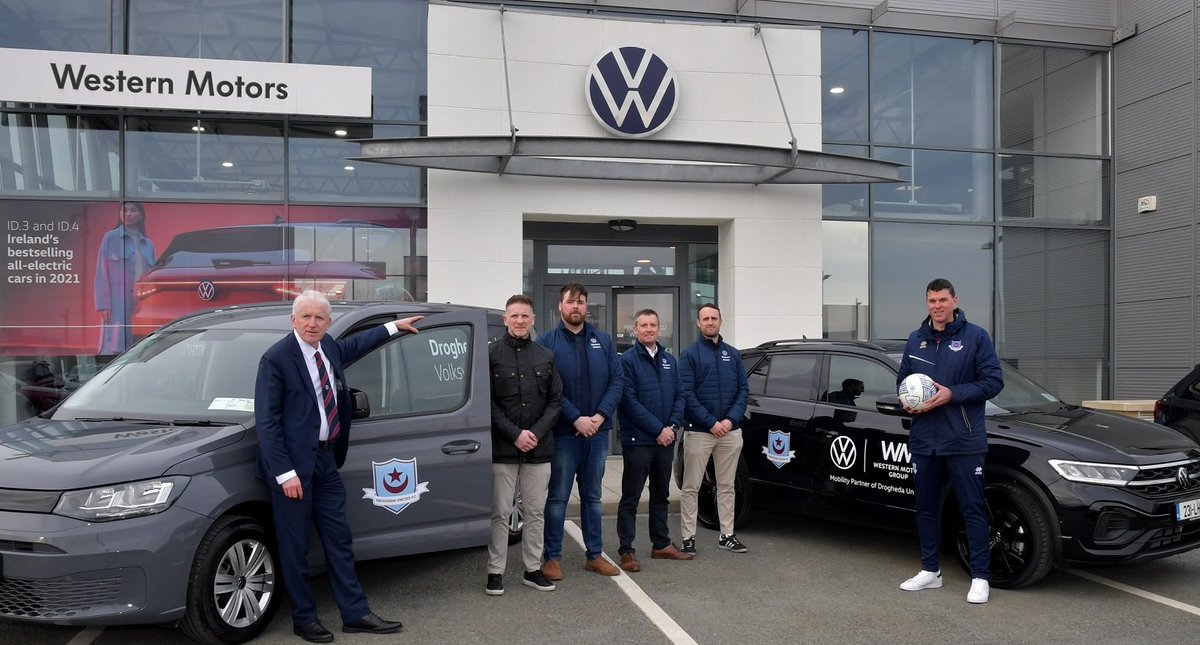 WDrogheda's tweet photo. Exciting Announcement:
DROGHEDA AND VOLKSWAGEN UNITED IS BORN
Volkswagen Drogheda named as the Official Mobility Partner of Drogheda United FC - read more details here https://t.co/pU0svKbMiU https://t.co/EgVivlnSfK