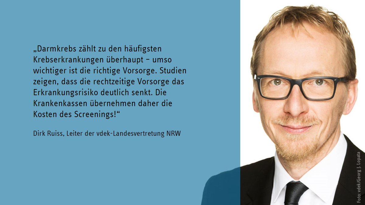 #Darmkrebsvorsorge rettet Leben! 💪Also jetzt zum Check-up! Kurz + schmerzlos! Zum #Darmkrebs-Monat März rufen @bngev @vdek_NRW #AOKNordWest @aekwl_kom + @KVWL_ eindringlich zur Vorsorge auf >>> vdek.com/LVen/NRW/Press… | Bündnis Krebsprävention NRW: sei-mal-zu-frueh.de