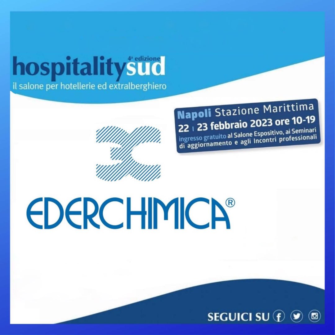 ederchimica1's tweet photo. 📌 Il 22 e 23 Febbraio parteciperemo alla 4^a edizione dell’@hospitalitysud 

👉🏻 Proporremo le linee e i nostri prodotti più richiesti

🤗 Vieni a trovarci, ti aspettiamo allo Stand 18.

#ederchimica #HospitalitySud2023 https://t.co/fCKGs5EY4A