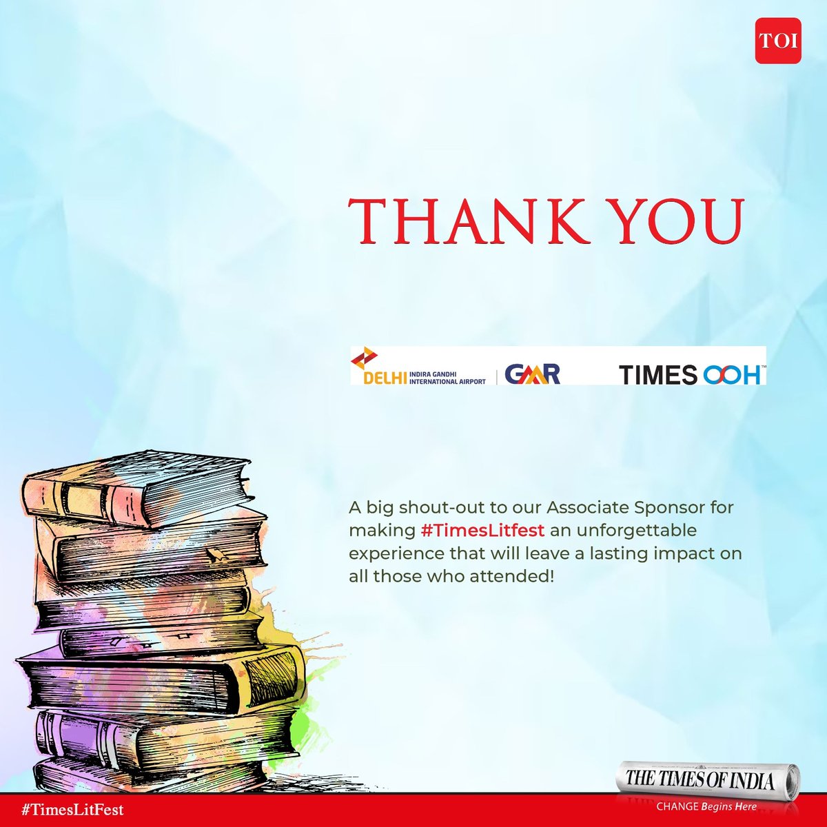 We would like to extend our heartfelt gratitude to #timdaa, Associate Sponsor of #TimesLitfest for supporting us in the journey to spread the joy of reading and writing to everyone.

Visit bit.ly/TLFDelhiFB to watch the missed sessions!

#TLFDelhi2023  #OneWorldManyWords