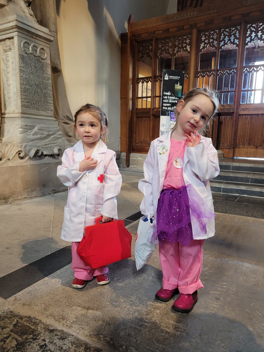 2 new Doctors arriving for duty at our pop up hospital today. 10am - 3pm Newcastle Cathedral