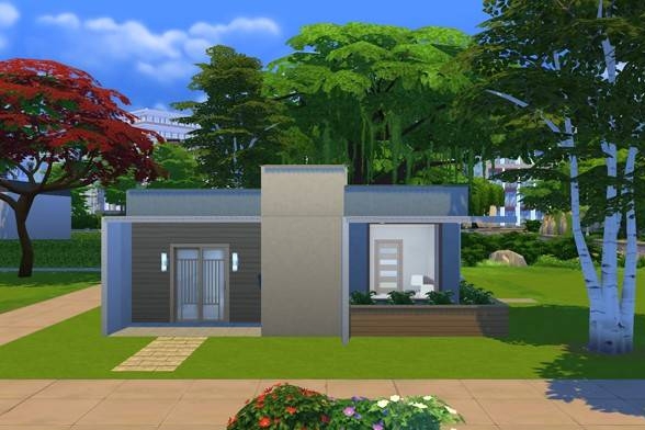 melfromthechi's tweet photo. I made the #sunrise Gardens" modern modular home for the Newcrest world.  #TheSims4 #ShowUsYourBuilds #Sims4 #Sims @EA https://t.co/auNz9u7ii7