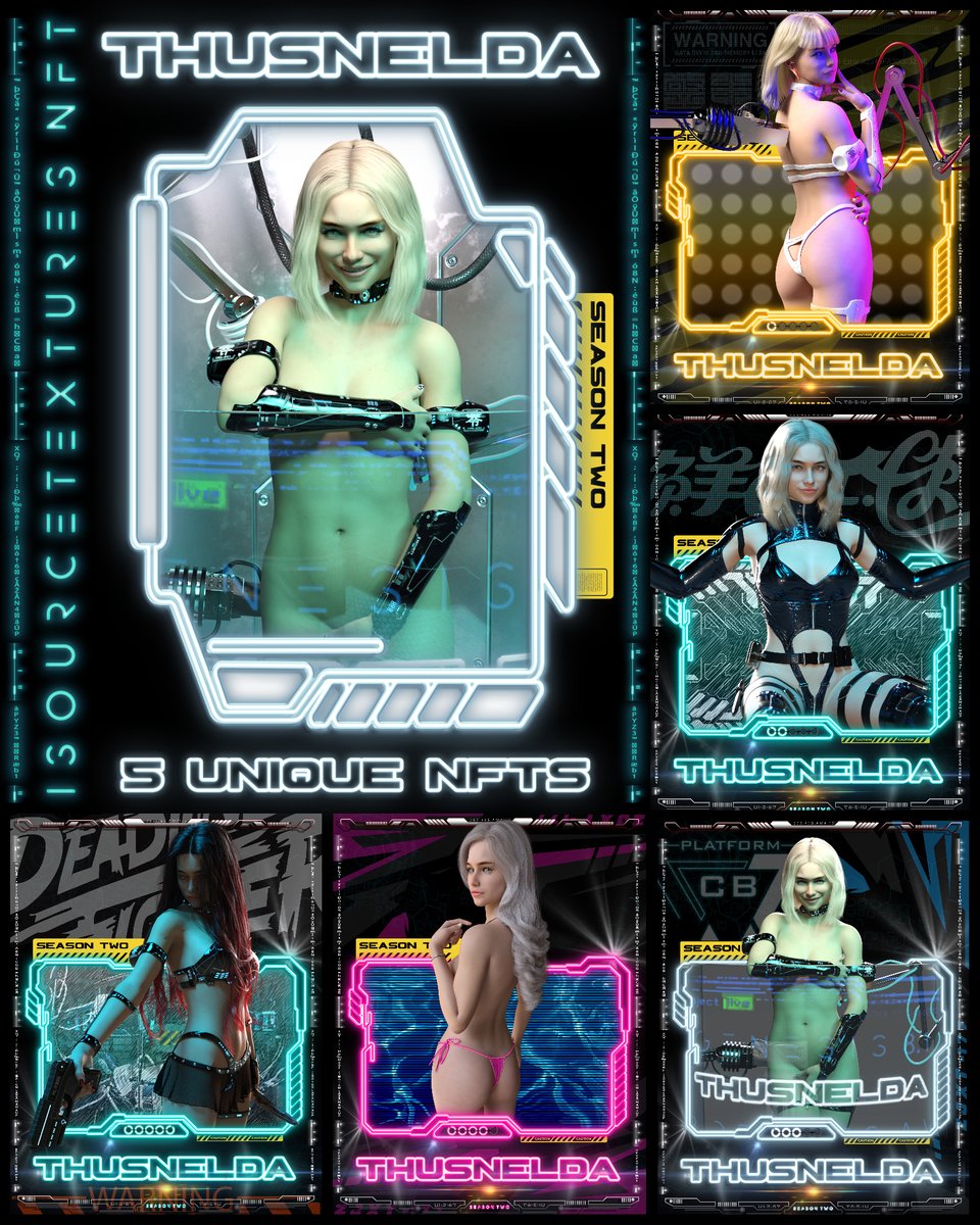 source_pa's tweet image. Thusnelda Collectable Cards

rb.gy/6ykopx
 
1️⃣ETH 0.03 
2️⃣Unique 1/1 
3️⃣Only 5 #NFTcollectibles per character 
4️⃣RT &amp;amp; Follow 

#openseanft #NFTcollection #NFTartists #NFTdrop #nftfamily #nftsales #NFTs #NonFungible #NFTmarketplace  #CryptoCollectibles #nftcollector
