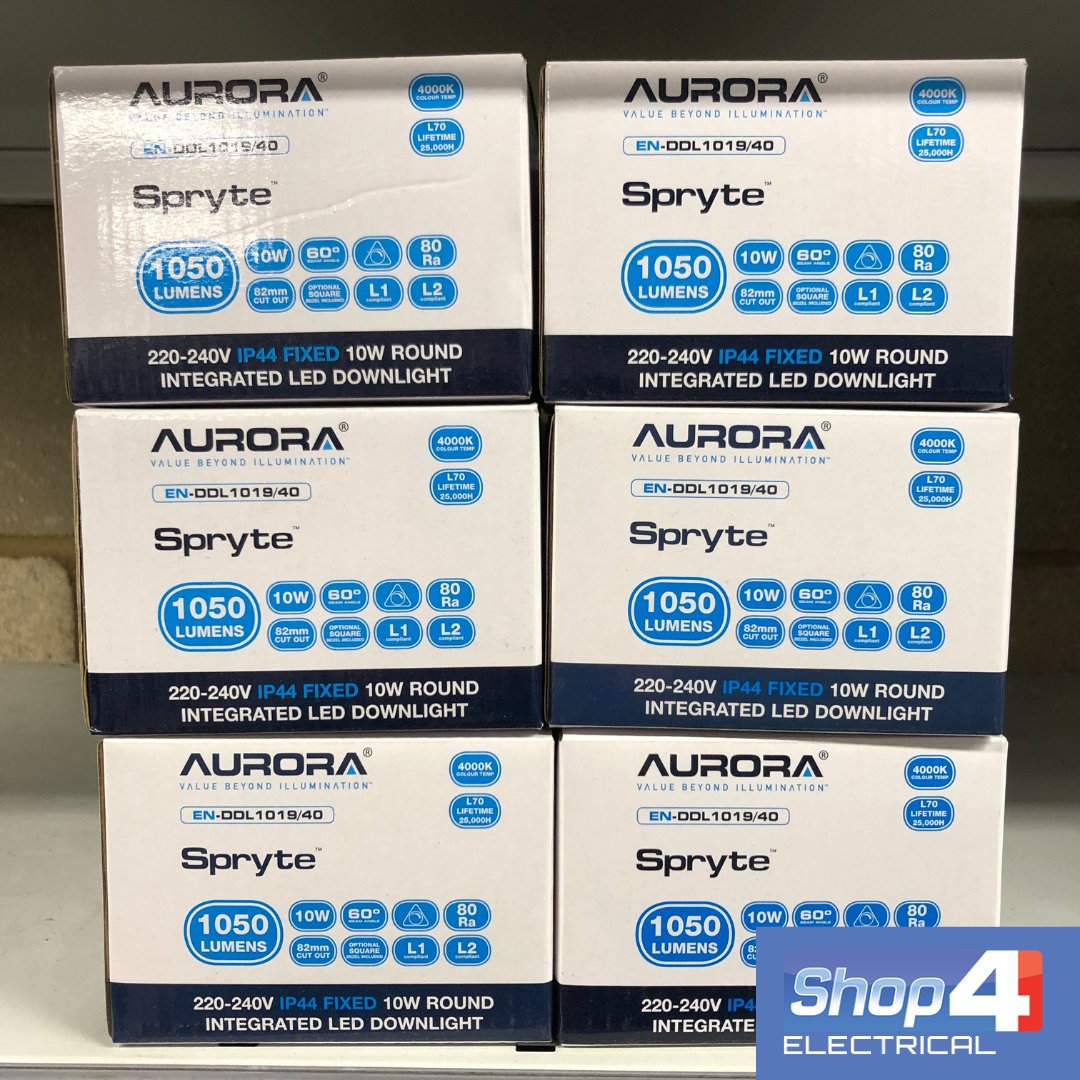 £11.19 excl VAT 💡  <a href="/auroralighting/">Aurora Lighting</a> Lighting Spryte™ LED downlight range is the ideal #energyefficient non-fire rated solution for new build or retrofit installations. 

Order online 👉 ow.ly/WlUG50MU7T5

#wholesaler #Shop4 #electrician #electricalcontractor