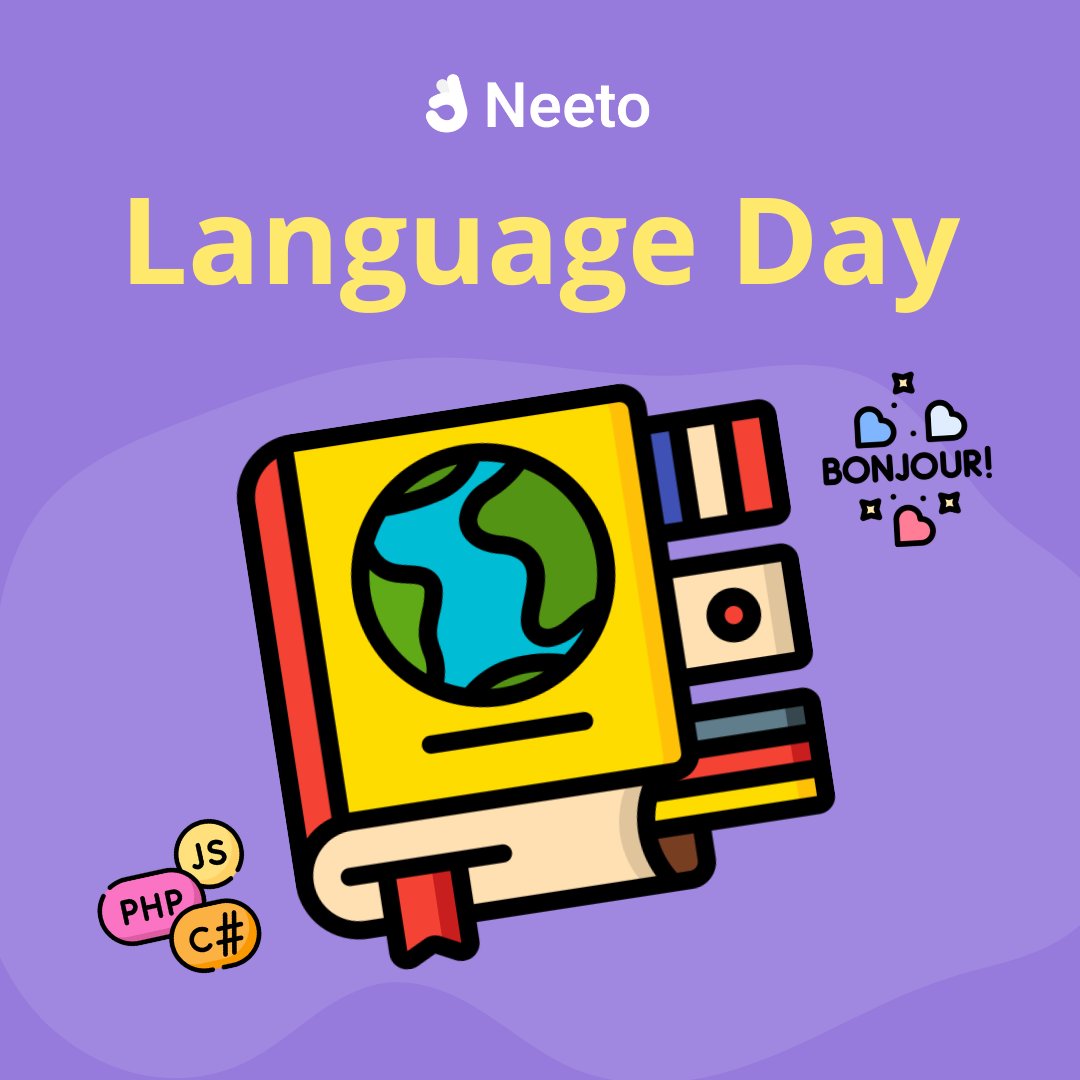 Multilingualism is becoming more popular not only for professional or educational reasons but also as a culturally rewarding learning experience! #LanguageDay

Create a language quiz on Neeto: hubs.li/Q01CSV5b0
