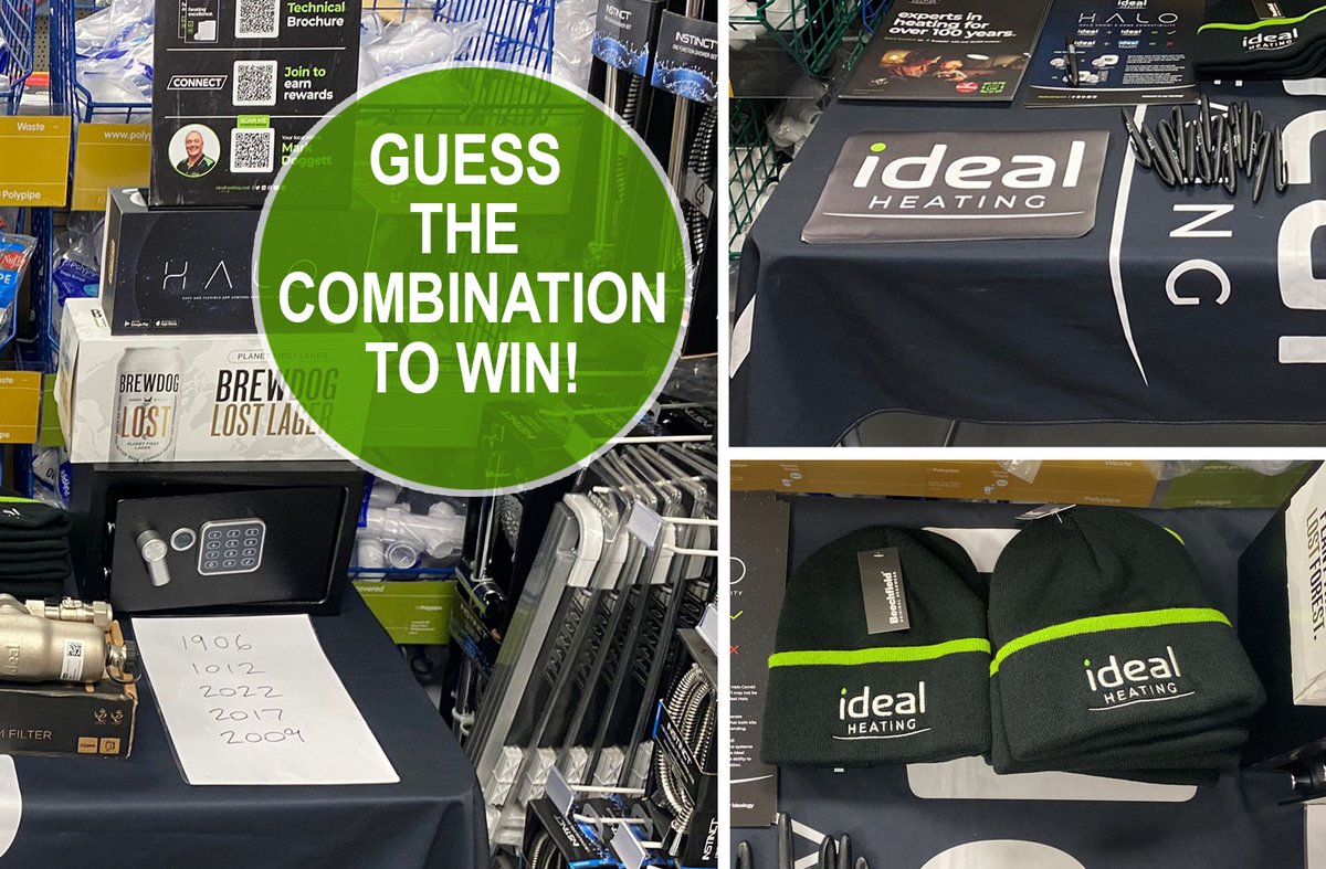 Maloneys_01's tweet photo. Feeling Lucky? For your chance to win and Ideal Halo head down to Maloney's today for the Ideal Heating Trade Morning! Come down for a chat with Mark Doggett about all things #Ideal and grab yourself some goodies! We hope to see you there 👍😀 #Idealheating #Maloneys #goodies https://t.co/82p0Lyeytm