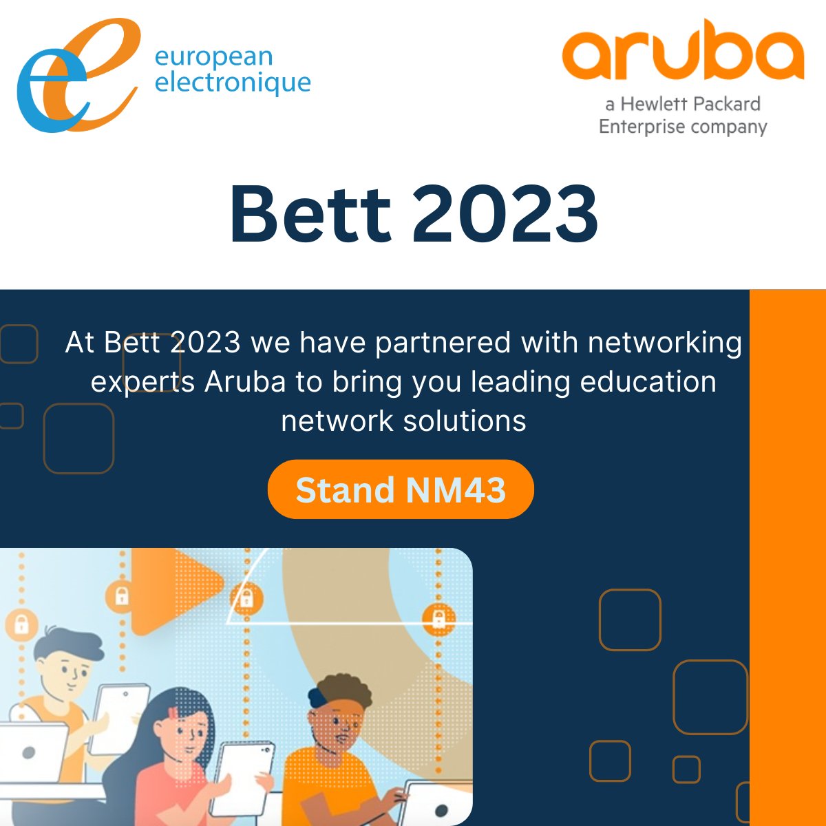 We can't wait to partner with @ArubaNetworks for next months <a href="/Bett_show/">Bett Global</a> ✨
Come and visit our friendly team who will walk you through the wonderful world of #wired #wireless solutions✨👉bit.ly/3YNkAG6