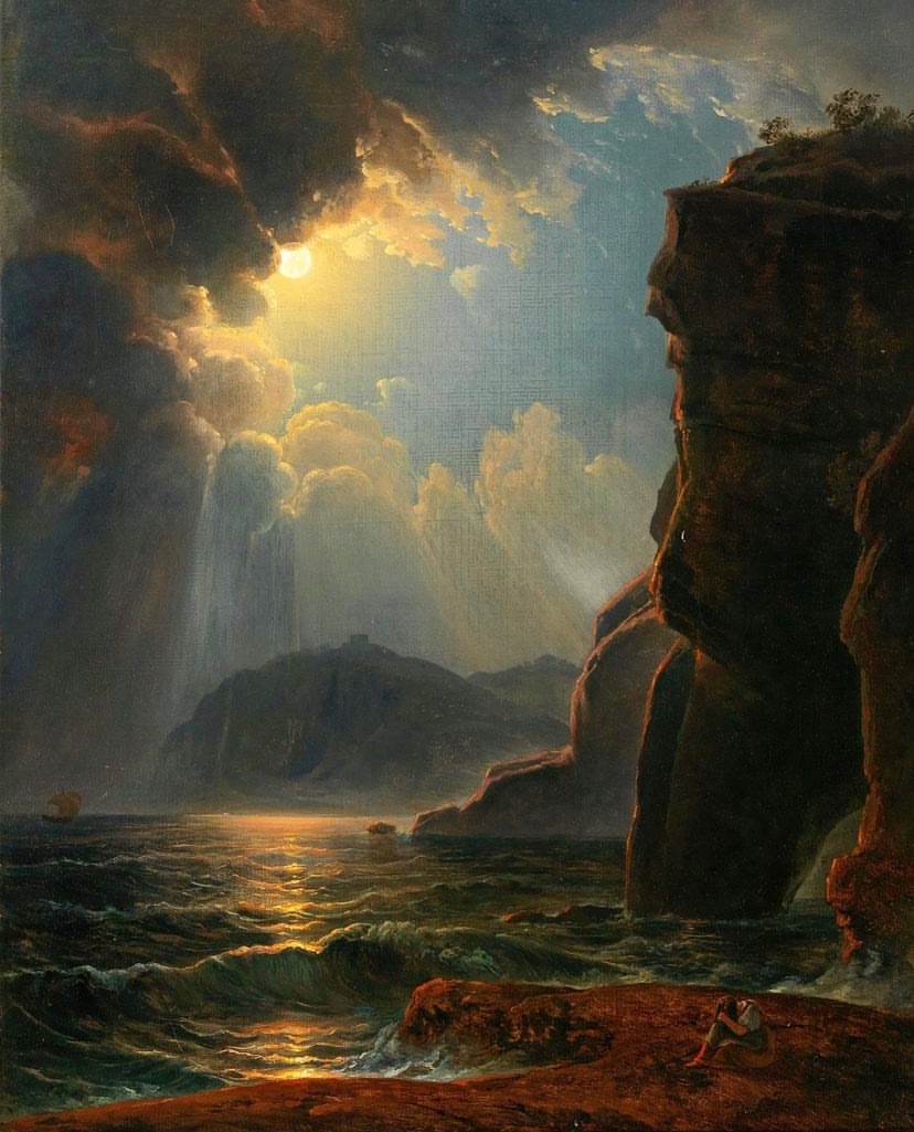 AcademiaAesthe1's tweet photo. Felsküste im Mondschein (1830)
Johann Nepomuk Schödlberger (Austrian, 1779-1853) https://t.co/IMcwbKp22X