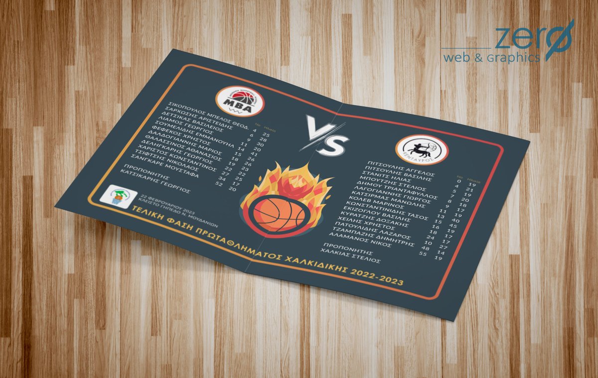 ZeroWebGr's tweet image. Σχεδιάσαμε και τυπώσαμε #probono το έντυπο για την Τελική Φάση του πρωταθλήματος ανδρών Χαλκιδικής.
🔍 zeroweb.gr
☎️ +30 23730 65874
📌Νέα Μουδανιά Χαλκιδικής
#GraphicDesign #flyers #A4 #halkidiki #zeroweb 🇬🇷