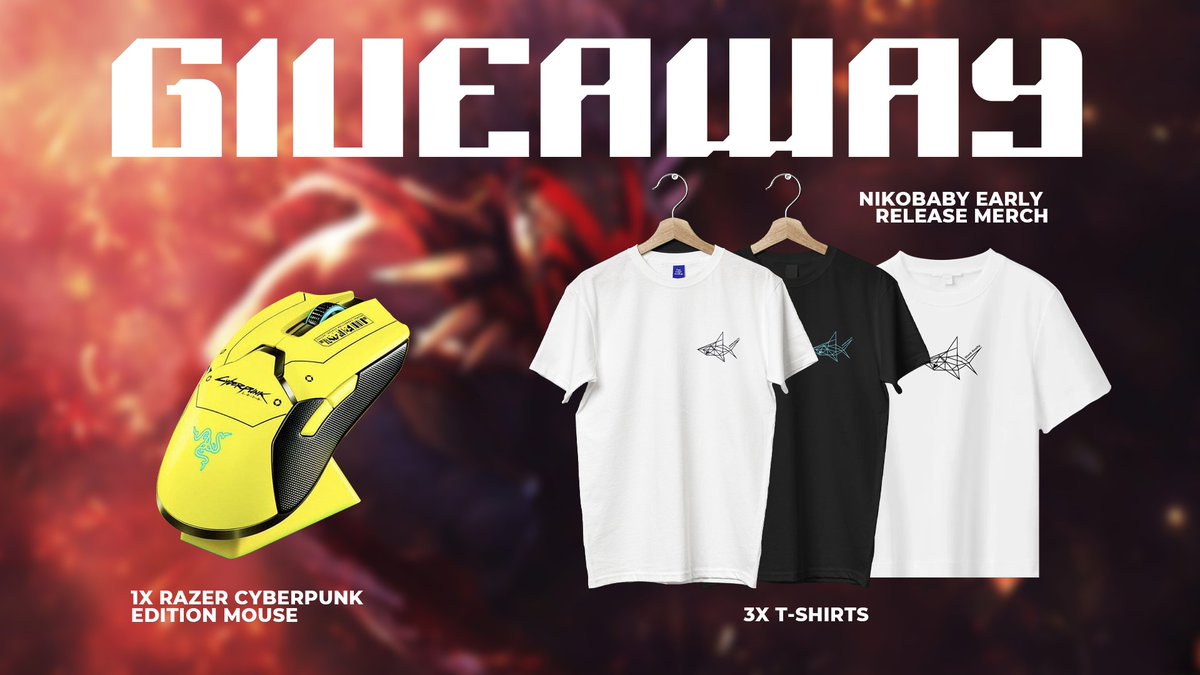 Hello Sharks, today we are launching shark-reality.com , a brand made for the growth of our shark community!

For a chance to win:
1x Razer Cyberpunk Edition mouse
3x Shark-Reality t-shirts

🦈Follow @nikobabydota, @shark_reality in instagram
🎱RT
🎬Reply
WINNER IN 7 DAYS