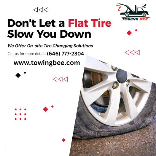 towingbeee's tweet photo. If you find yourself with a flat tire, don't panic! Our professional technicians will be there to quickly change your flat tire and get you back on the road in no time. Simply call (646) 777-2304 or visit https://t.co/kt2nFrweEj

#towingservice #affordabletowing #towingtrucks https://t.co/JOZ71wjtck