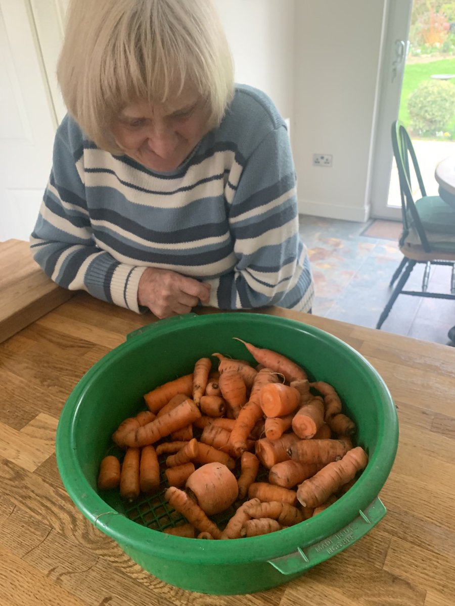 Jan dug up the last of the carrots on the allotment yesterday. After cutting off the tops and washing off the soil she’s now wondering if it would have quicker buying a bag in Morrisons!