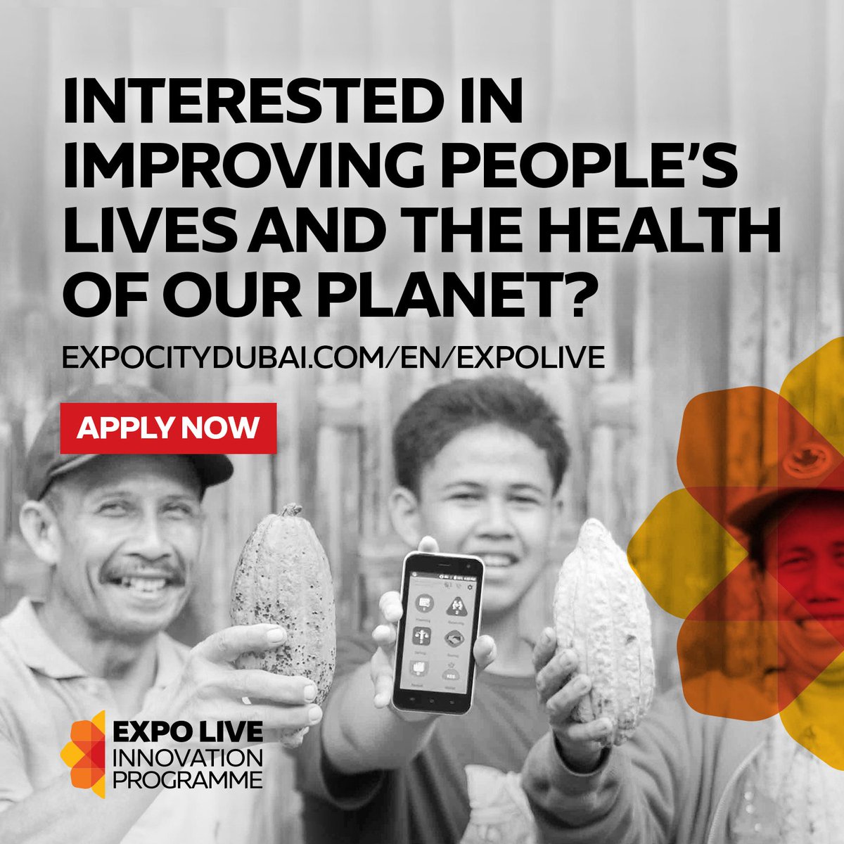 Join the Expo Live Programme, a platform for knowledge exchange and co-creation centred around impact, entrepreneurship, and innovation, where you’ll apply your creativity in different ways and become an agent of change.