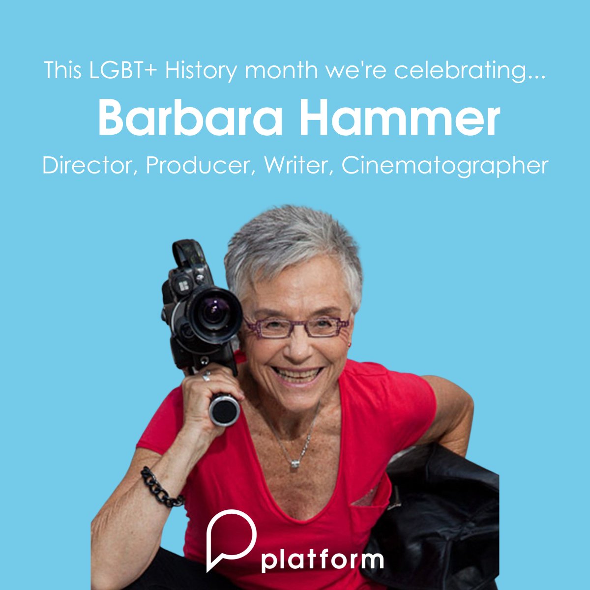 Platform_Comms's tweet photo. Barbara Hammer made a huge impact on LGBT+ cinema with her experimental techniques and the production of one of the first lesbian films. Read more about her work and impact in our latest blog. #LGBTHistoryMonth #Cinema #communications 
https://t.co/3bkQ0zh5pF https://t.co/tI8wgD5cbP