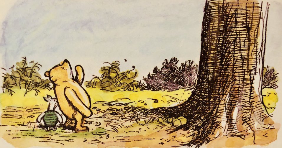 Pooh and Piglet decided to change the location of next year’s  #PancakeDay tossing contest…