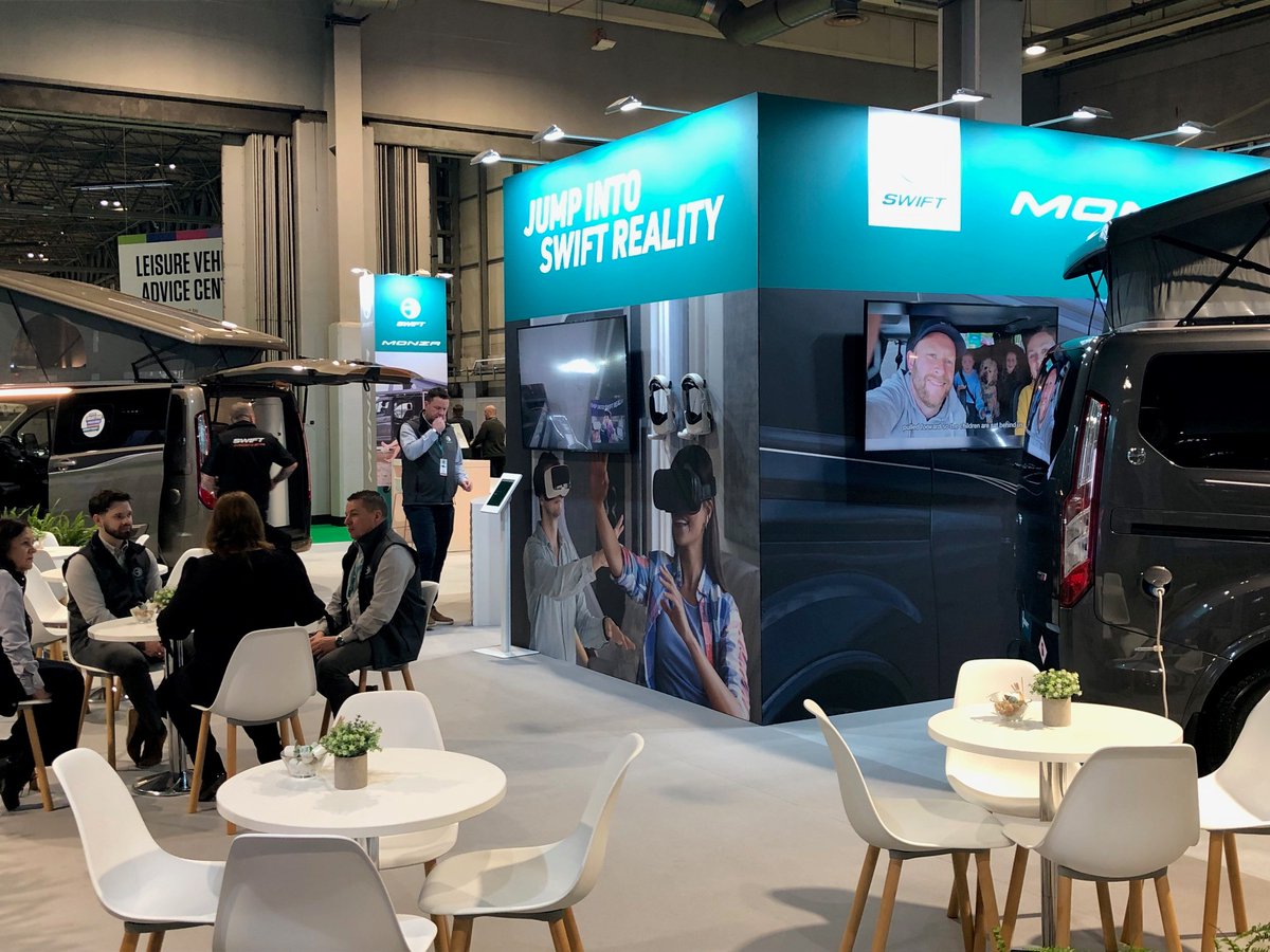 Visit Hall 4 today to see our award-winning pop-top campervan, the Monza. The VR suite, which was so popular in October, will be available to transport you into our vehicles in an innovative way.