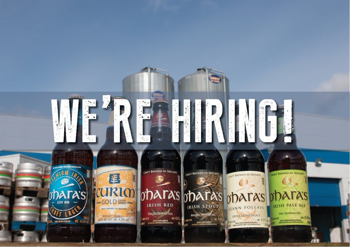 OHarasBeers's tweet image. 🚨 We're Hiring! 🚨

We are now looking for a Senior Brewer to join our  team! If you are passionate about brewing great beer and working with some of Ireland’s most innovative brands then get in touch.

More info - bit.ly/3SdOCQR