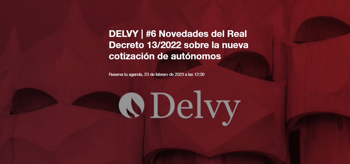 ¡No os perdáis esta sesión sobre la nueva cotización de #autónomos!
📅23/2 - 12:30h
🙋‍♀️Cristina Chamizo
🌐Sala Delvy de Koonstel (<a href="/secpho/">secpho</a>)
📋Registro y +info: secpho.org/agenda/delvy-6/