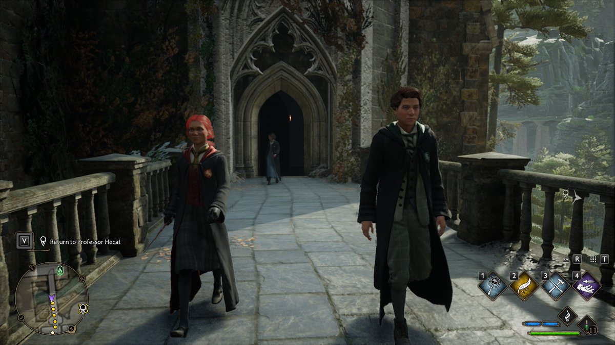 deviousandi's tweet photo. On our way to fuck shit up. 🤣 #HogwartsLegacy #SebastianSallow https://t.co/Rkv5JXNGPI