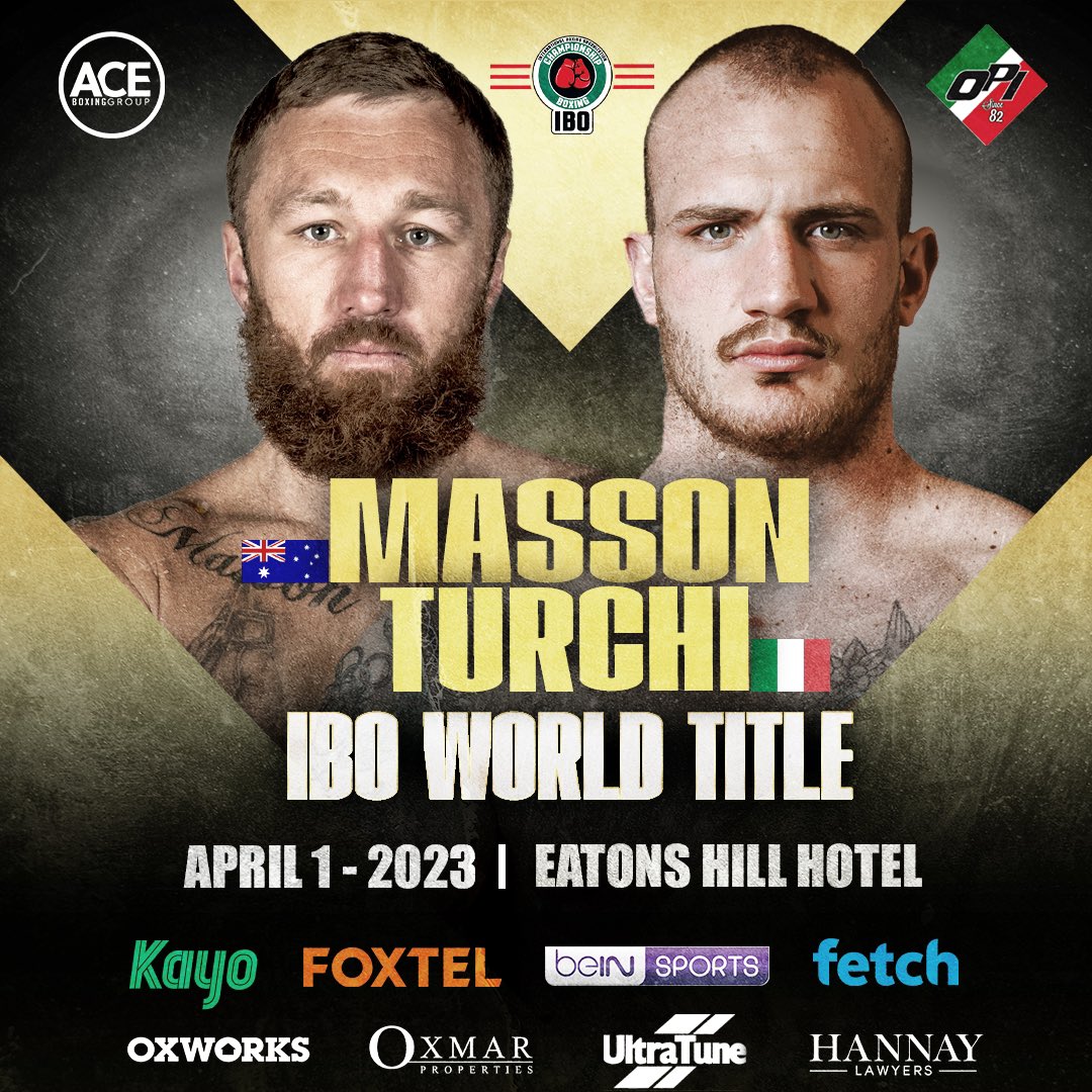 AceBoxingGroup's tweet image. #WORLD #TITLE DOUBLE HEADER

April 1 can’t come soon enough - Floyd Masson back in action for the @IBOBoxing World Title 🔥