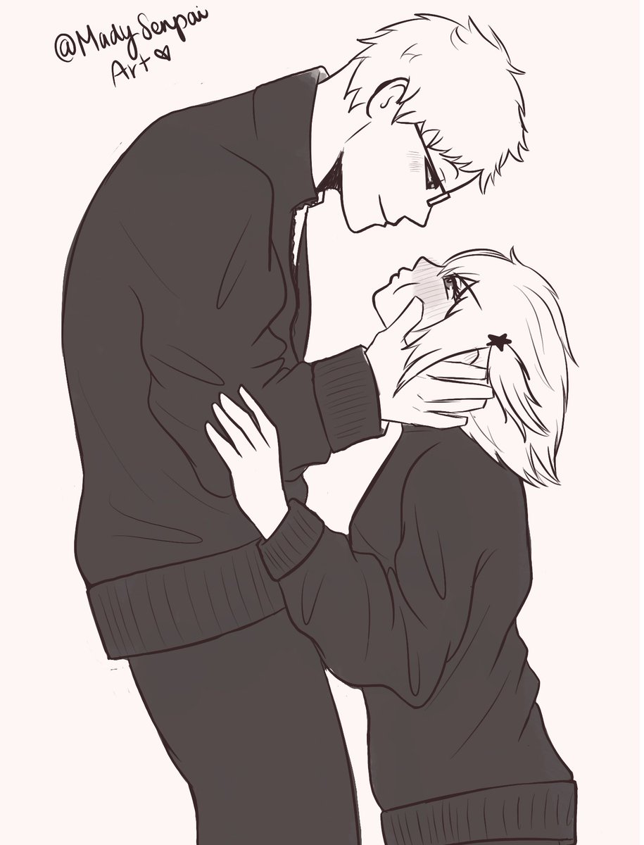 MadySenpaiArt's tweet photo. “If I win do I get a kiss?” 😈

#tsukkiyachi #tsukiyachi #haikyuu 

Quick doodle b4 bed to get rid of the brainworms https://t.co/GvZGj80KmU