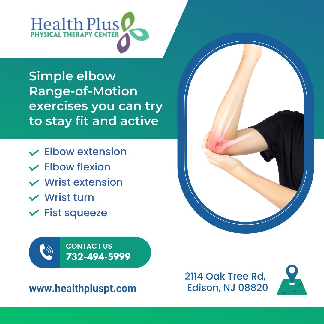 Simple elbow Range-of-Motion exercises you can try to stay fit and active : bit.ly/3XGouPG

#healthpluspt  #painrelief  #ElbowPain  #elbowinjury #elbowexercises  #physicaltherapy #physiotherapy #fitness #physicaltherapist #physio #rehab #health #physiotherapist