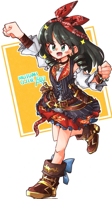 すまない…私の絵に太ももは無い…スラッとした足が好きすぎて細ももになってしまうのだ 