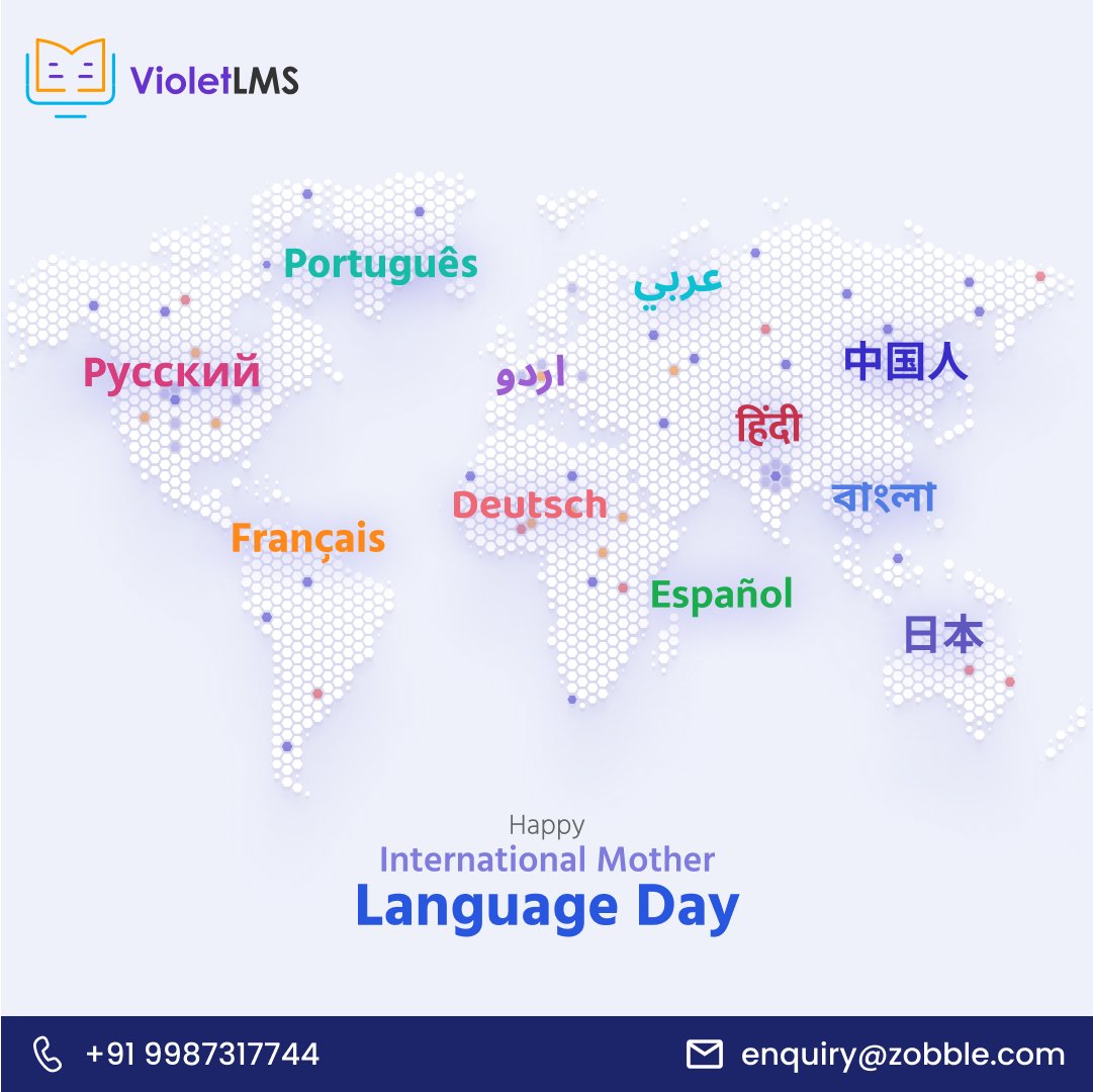 With the globalisation of businesse access to a multilingual e-learning platform is essential. VioletLMS supports more than 27 languages (including Mandarin and Japanese) to facilitate successful training for global businesses of all sizes. 
#internationalmotherlanguageday