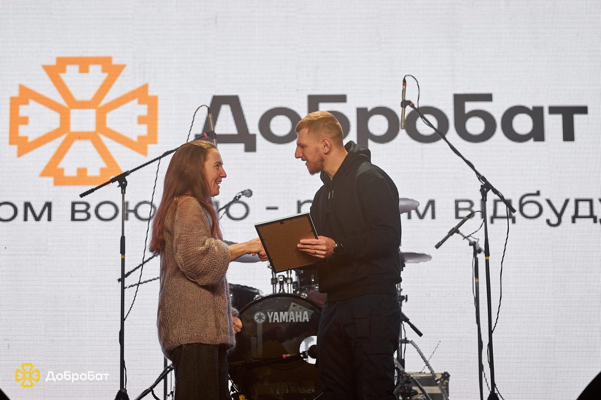 MTYMondo's tweet photo. "Let's move towards victory together!" #Dobrobat thanks Mondo and Estonian donors who contributed nearly 100,000 euros last year for their support in restoring homes in #Ukraine. With over 38,000 volunteers, Dobrobat tirelessly rebuilds villages destroyed by Russian forces.💪 https://t.co/iLm1XWXmg2