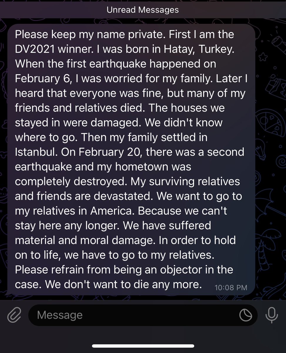 curtismorrison's tweet photo. Another story from Turkey - this one from #GoodluckvBiden plaintiff who might have a path to immigrate if @SecBlinken wasn’t appealing our court victory. https://t.co/FAHVcTKbAV