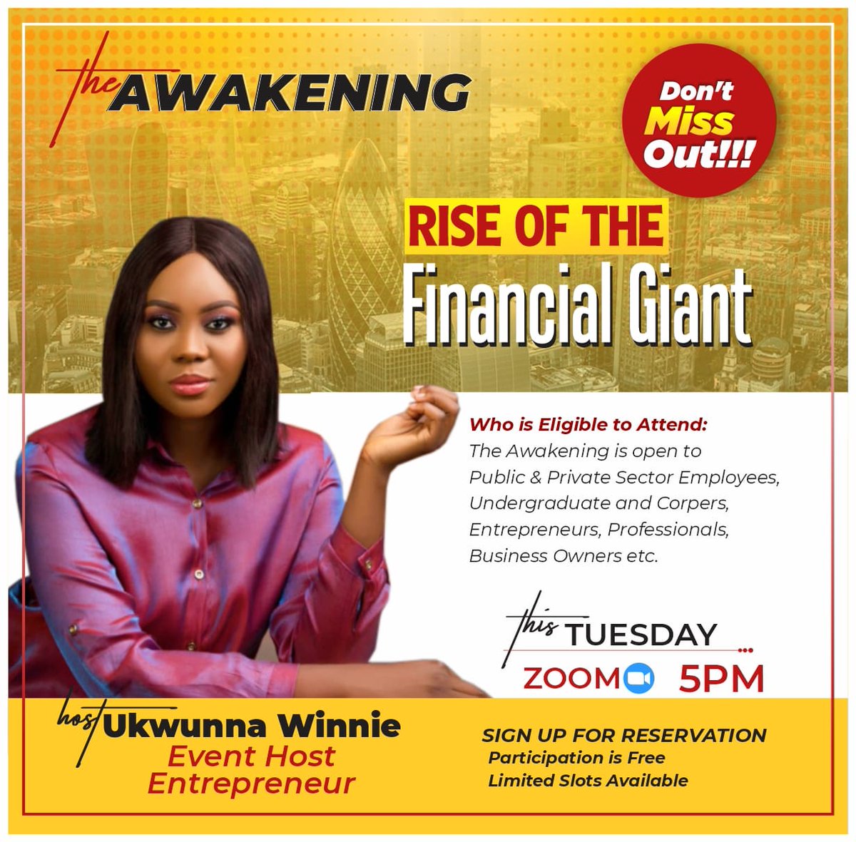 calebpraise1's tweet photo. Hey, just to ask you...
"with your current financial experiences/experience right now, will/would you consider developing a second stream of income a good advice?" Kindly put your comments in the comments section.
plan to connect into this webinar by 5pm TODAY VIA ZOOM. dm me https://t.co/kYkei5uZR9