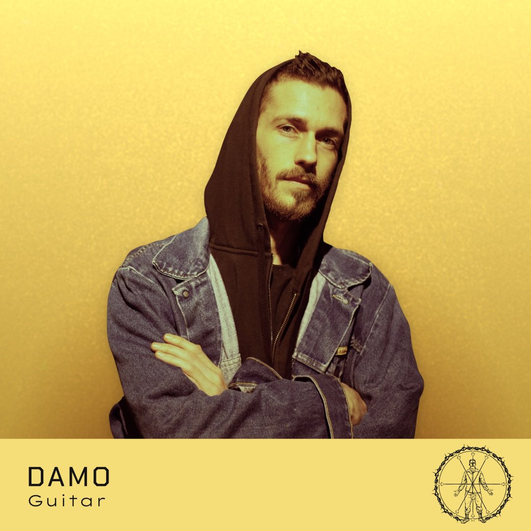 Hawemasa's tweet photo. @damienrrrude is body of beautiful contradictions and the guitar player for @hawemasa

His riffs will make you feel like you're falling in love, having your heart broken, and getting hit with a chair all at the same time. https://t.co/mXqwDZVvGM