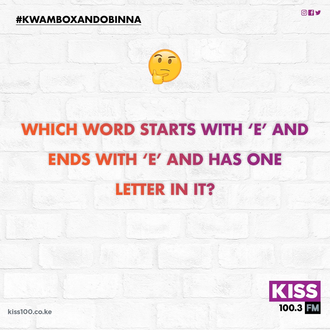 Kiss100kenya's tweet image. Which word is this? #KwamboxAndObinna @IamKwambox @ogaobinna