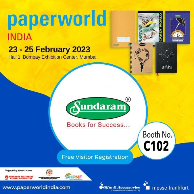 SundaramBook's tweet photo. Come witness the brand-new collection of Sundaram Books.
Ps: There is a special surprise waiting for all of you.
Visit booth C102 to find out.
Be our esteemed guest by registering for it, using the following link:
https://t.co/uLMbauDoUR
#PaperWorld #India #Stationery https://t.co/Cm11LqEphE