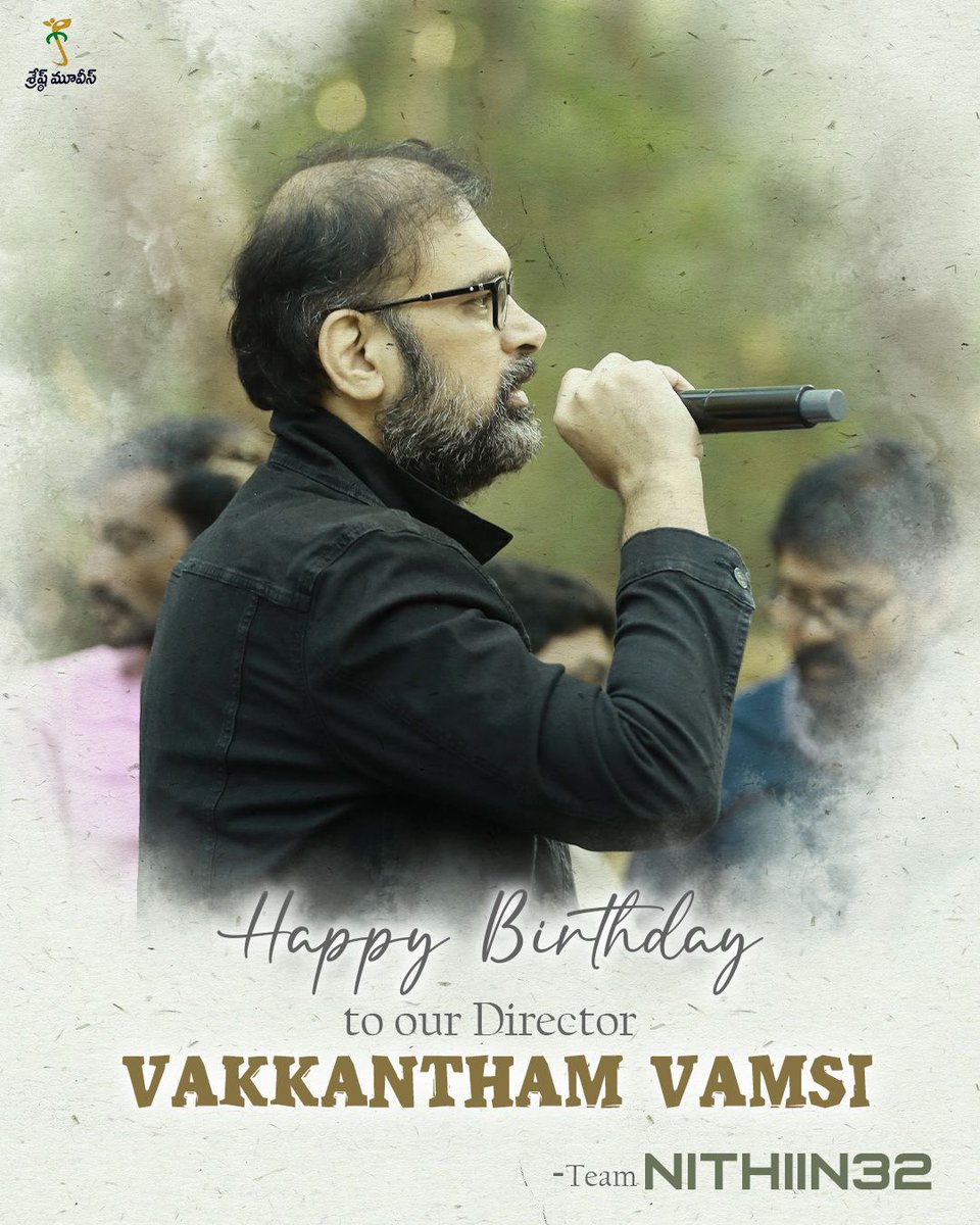 igtelugu's tweet image. Team #Nithiin32 wishes Director @VamsiVakkantham a very Happy Birthday! 

@actor_nithiin @sreeleela14
@Jharrisjayaraj #SudhakarReddy #NikhithaReddy @SreshthMovies