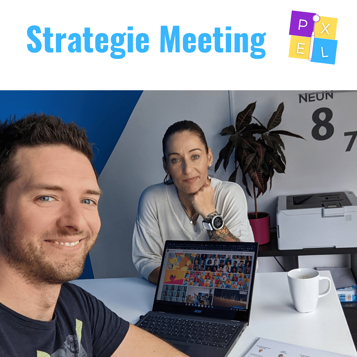 Inspiriert aus unseren Huddles, setzen wir uns als Team jeden Monat einmal gemeinsam hin und prüfen unsere Ziele. Jeder hat seine Zuständigkeiten und kann etwas zur Entwicklung sagen, das Schöne daran ist, dass der Rest vom Team einen Blick von Außen auf die Situation werfen kann