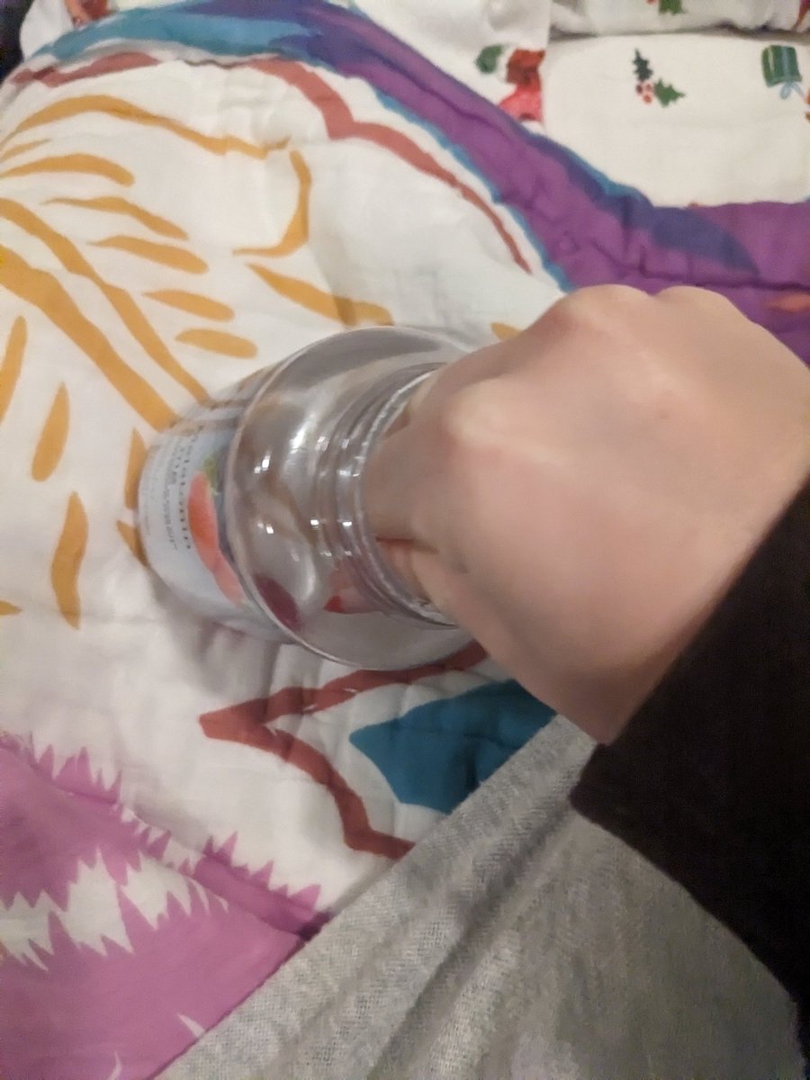 daisyDemetrius_'s tweet photo. When my gigantic paw is too humongous to fit in the dainty melatonin gar to fish out my last three https://t.co/s0J5H514Er