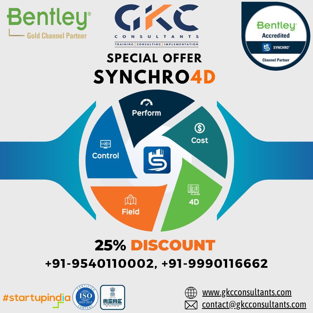 gkcconsultants's tweet image. #irresistible #offer with @gkcconsultants 
#Synchro4D at #specialdiscount of 25% + FREE TRAINING. #greatopportunity #callustoday #specialoffer #gkcconsultants #BIM #4dbim #5dbim #constructionmanagement #planningandscheduling #projectcontrols #bim #construction #civilengineering