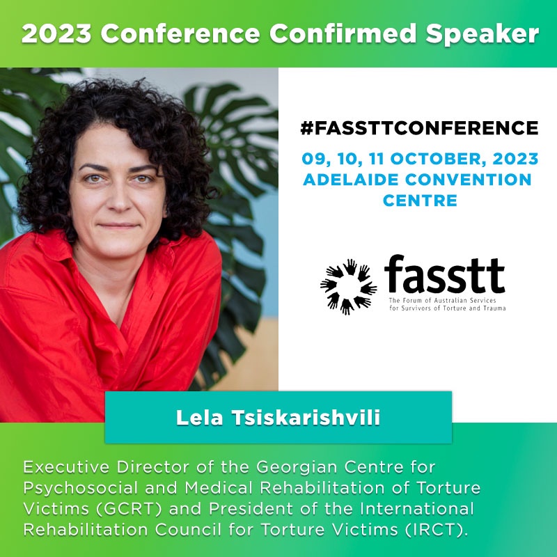 fassttconf23's tweet photo. Lela Tsiskarishvili - Confirmed speaker for the 3rd Australia and New Zealand Refugee Trauma Recovery in Resettlement Conference. https://t.co/KQ2oNnunif

#RTRIRConference2023 #HoldingHopeinanUncertainWorld #CallforPapers #TraumaRecovery #RefugeeTraumaRecovery #FASSTTConference https://t.co/rQWc9ZJAYB