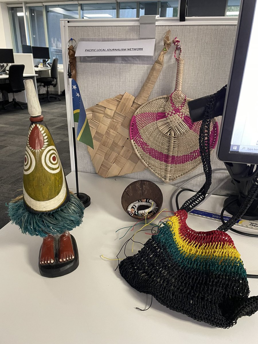 Sasbites's tweet photo. The Pacific Local Journalism Network’s home at ABC Ultimo is starting to feel a little more “Pacific”. 

More to come! https://t.co/5K3yO7WImu