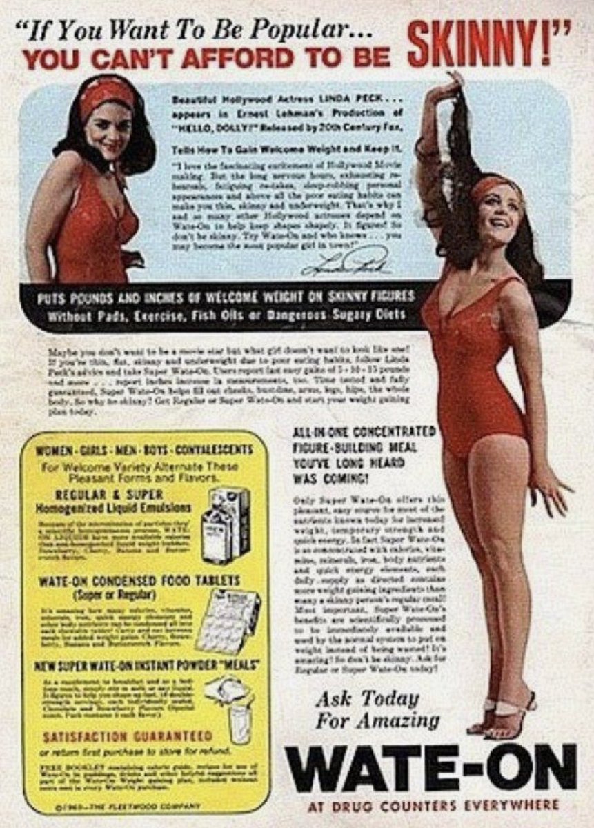 The_East_End's tweet photo. More vintage adverts…
Ladies! Diet - Put on weight… Diet - Put on weight… For pity’s sake American advertisers, make your bloody minds up… #eastend #humour #Advertising #history #Diet #weightlosstips #putonweight https://t.co/SMH4DUoojX