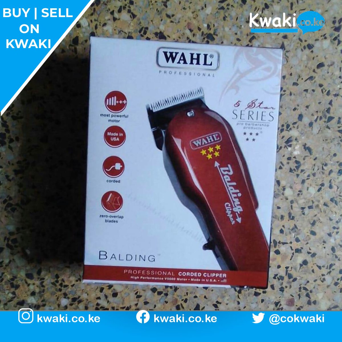 CoKwaki's tweet photo. Warl kinyozi machine
Available at an affordable price
Price 4500
[Trending:#kwaki Thika Road,China Square,Helb,Africa and Asia,#TheLastOfUs #Nairobi] https://t.co/SPraEH0uKG
