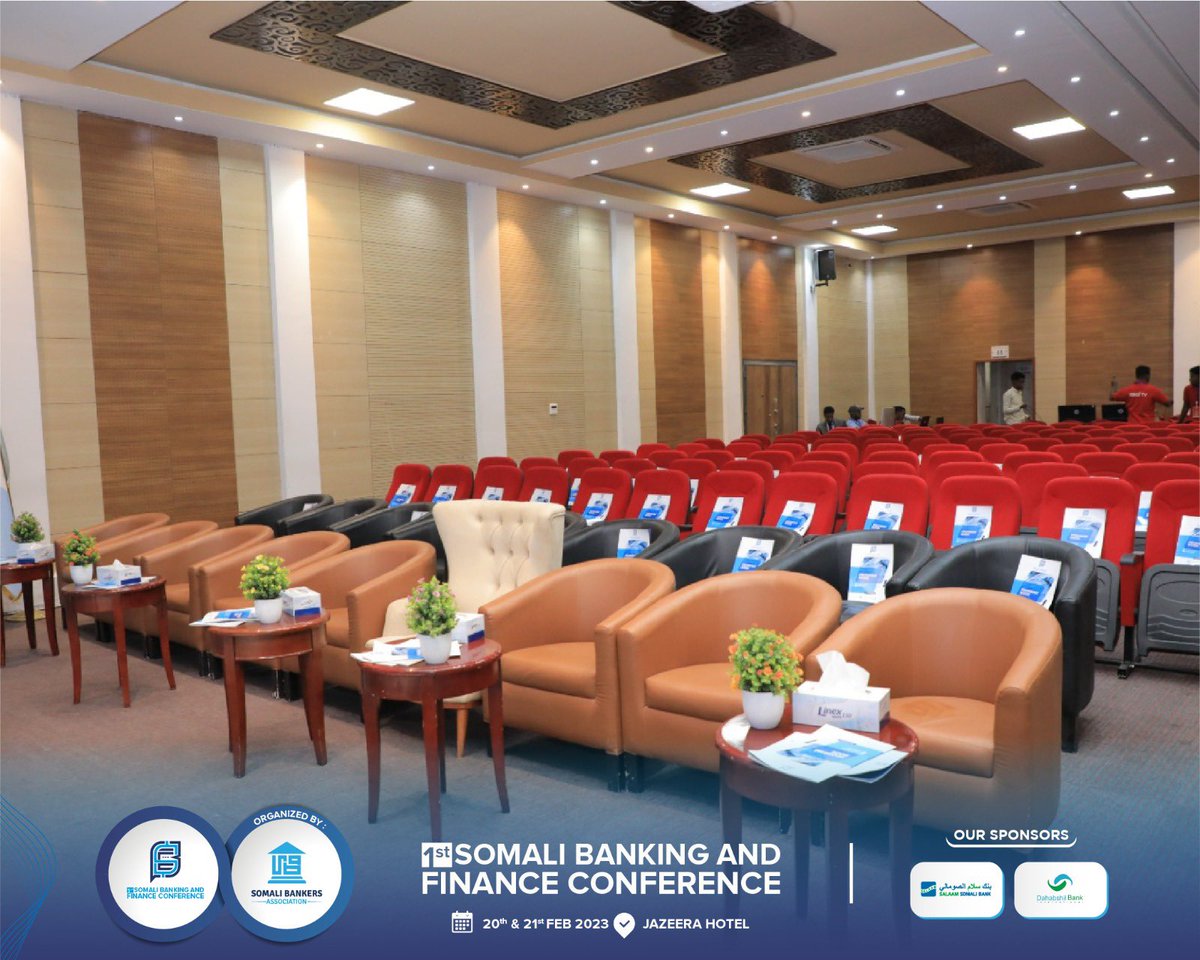HassanIstiila's tweet photo. All is set for the 1st annual Somali banking &amp; Finance conference , whose objectives include  attracting Foreign direct investment  in the Islamic banking and finance industry. #SBFC #Somalia https://t.co/WDmCZnIZx6