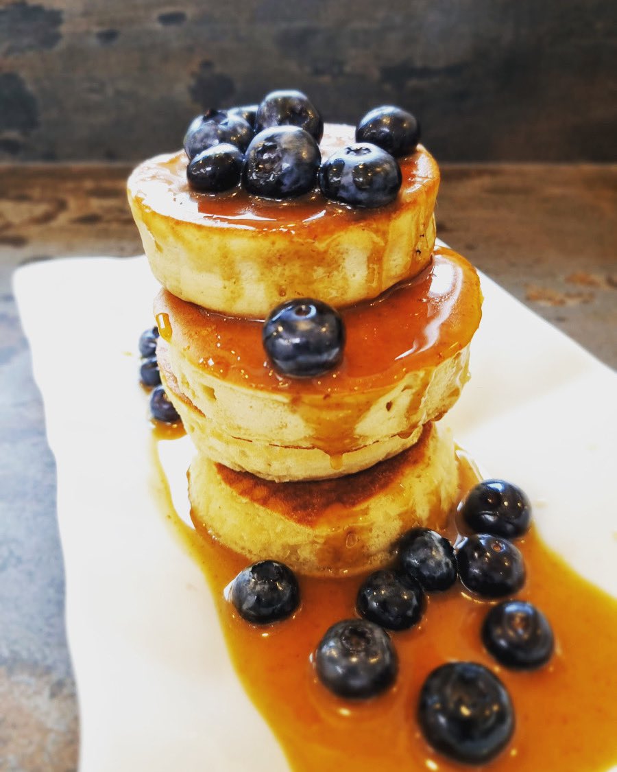 Life’s Batter with Pancakes 😋 

We stack our mega American style pancakes with maple syrup butter & blueberries. What’s your favourite topping? 

#bschefacademy #obsessedaboutfood #fuelyourindividuality