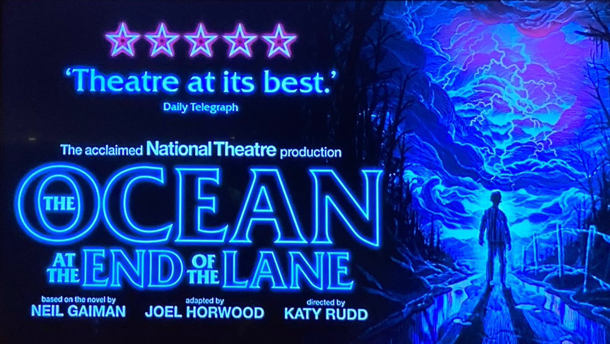 1/2 A totally brilliant evening last night at @theatreroyalplymouth. I love the book by @neilhimself but had no idea how it could be brought to the stage. Hugely impressed by the imagination and creativity that it took to transform the fear, magic & drama to live performance.