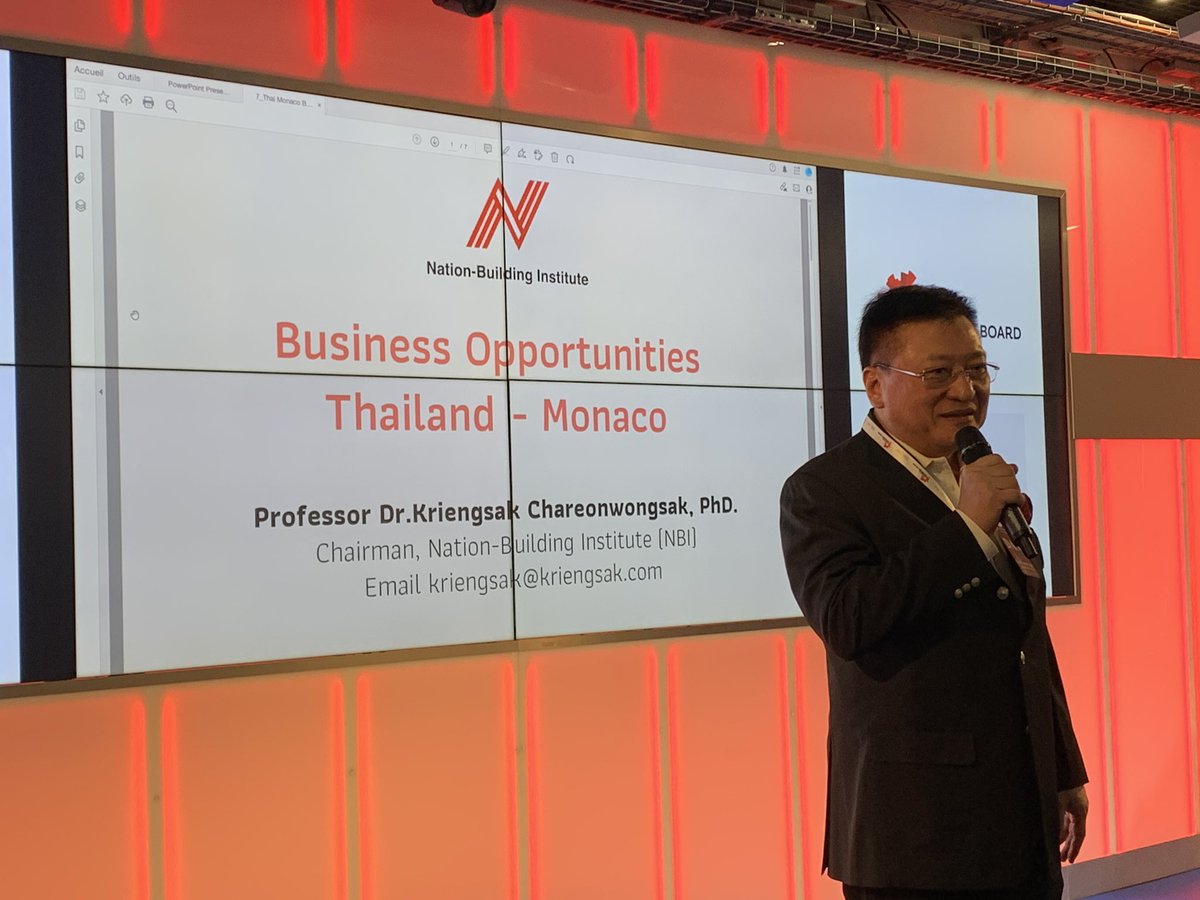 ChrisClavelMC's tweet photo. 🇲🇨🇹🇭 Saswadee ! It was a genuine pleasure to welcome a business Thai delegation at the @MonacoTech_MC thanks to the @MEB_Monaco.
An opportunity for us to bring into the light our partners in #Thailand &amp; meet with Thai companies in the #artificialntelligence #wellness #hospitality https://t.co/0W4J8UhnLz