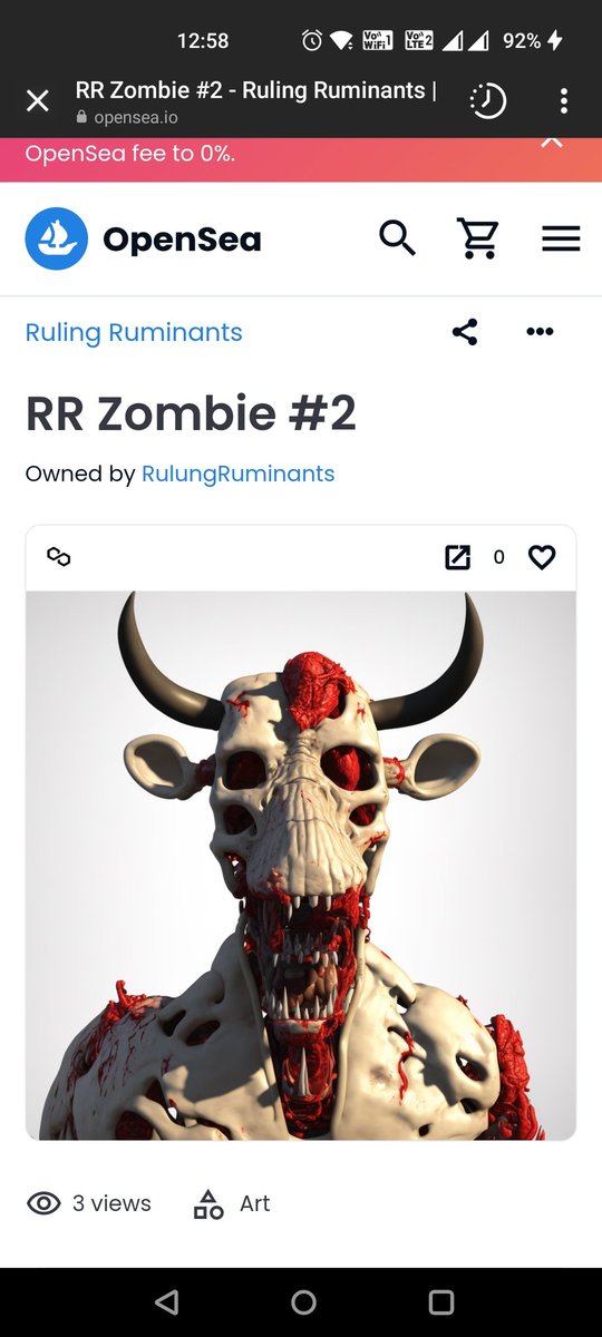 RulingRuminants's tweet photo. RR Zombie now listed on @opensea
Please Like, Follow and Retweet.
This Zombie is open for Auction ⏳
Link ⬇️ https://t.co/FNhfjSlvQD

#NFT #nftart #NFTCommunity #NFTGiveaway #NFTshill #midjourneyart #stablediffusionart #opensea #zombie #NFTcollections #rarible #Ethereum #Polygon https://t.co/NL1RBZ2mnP