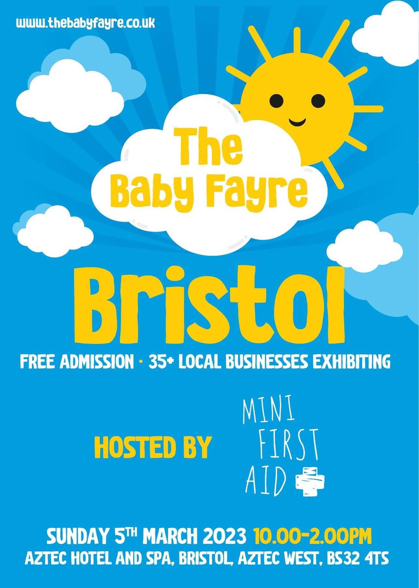 👶 Our next event is BRISTOL at @AztecHotelUK with <a href="/MiniFirstAidGl1/">Mini First Aid Gloucestershire</a> and @minifirstaidbristol