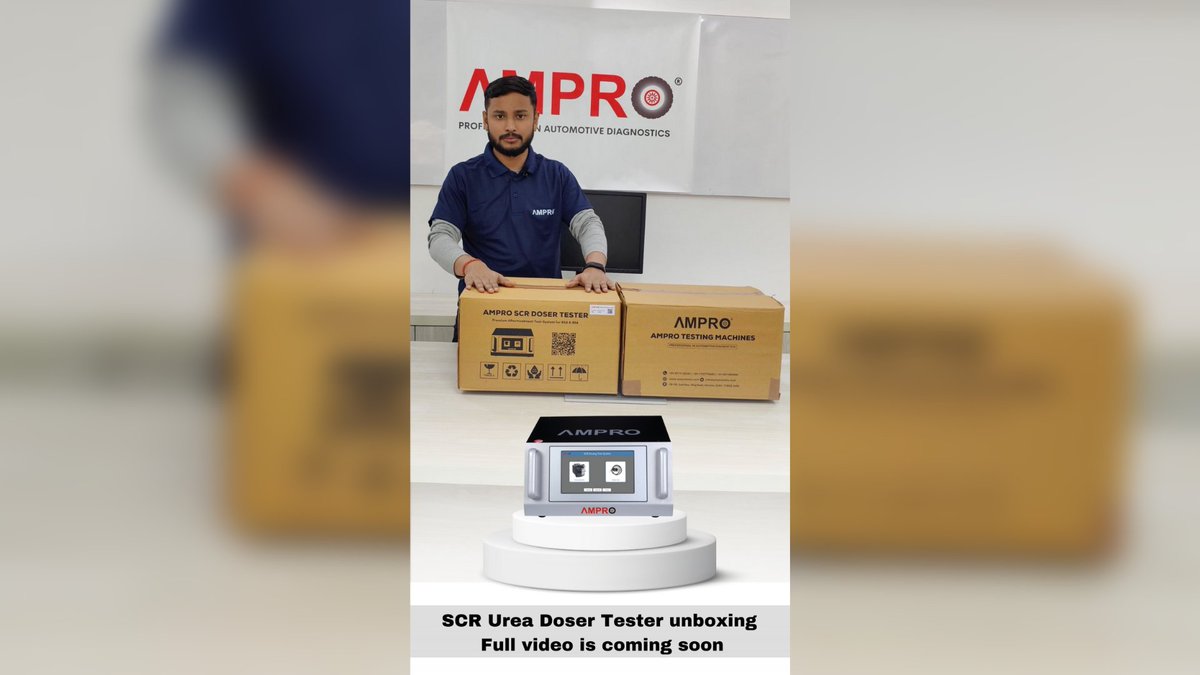 AmproTesting's tweet photo. SCR Urea Doser Tester unboxing Full video is coming soon ๐ฆ
https://t.co/inpUE6UWSc
#shorts #shortsvideo #scr #doser #dosertesting #scrdoser #scrureadoser #scrdoser #dosermachine #ureatestingmachine #ureamachine #adblue #unboxing #scrunboxing #scroverview #scrmachineunboxing https://t.co/SIPD5hyMwk